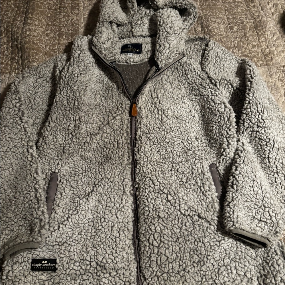 Simply Southern Fleece Jacket in Gray